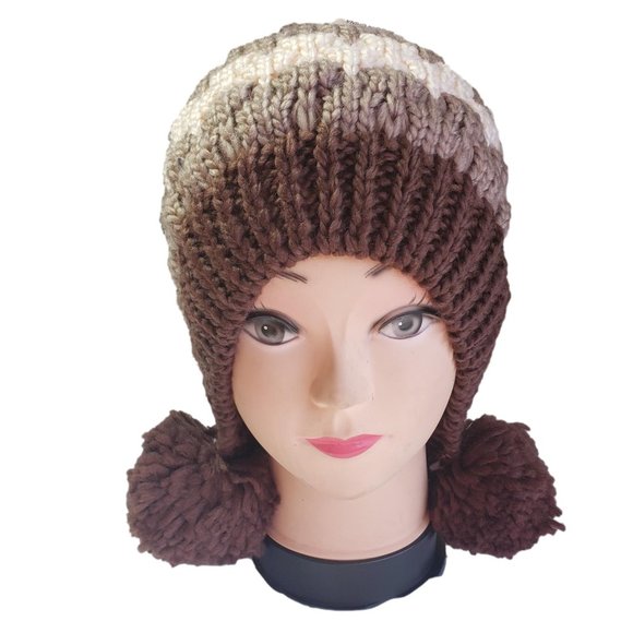3 Hats For $15 Winter Clearance Knitted PomPom Ear Flap Warm Beanie Multicolor - Picture 4 of 16